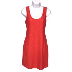 Coral Orange Bodycon Mini Dress Sz. L lightweight